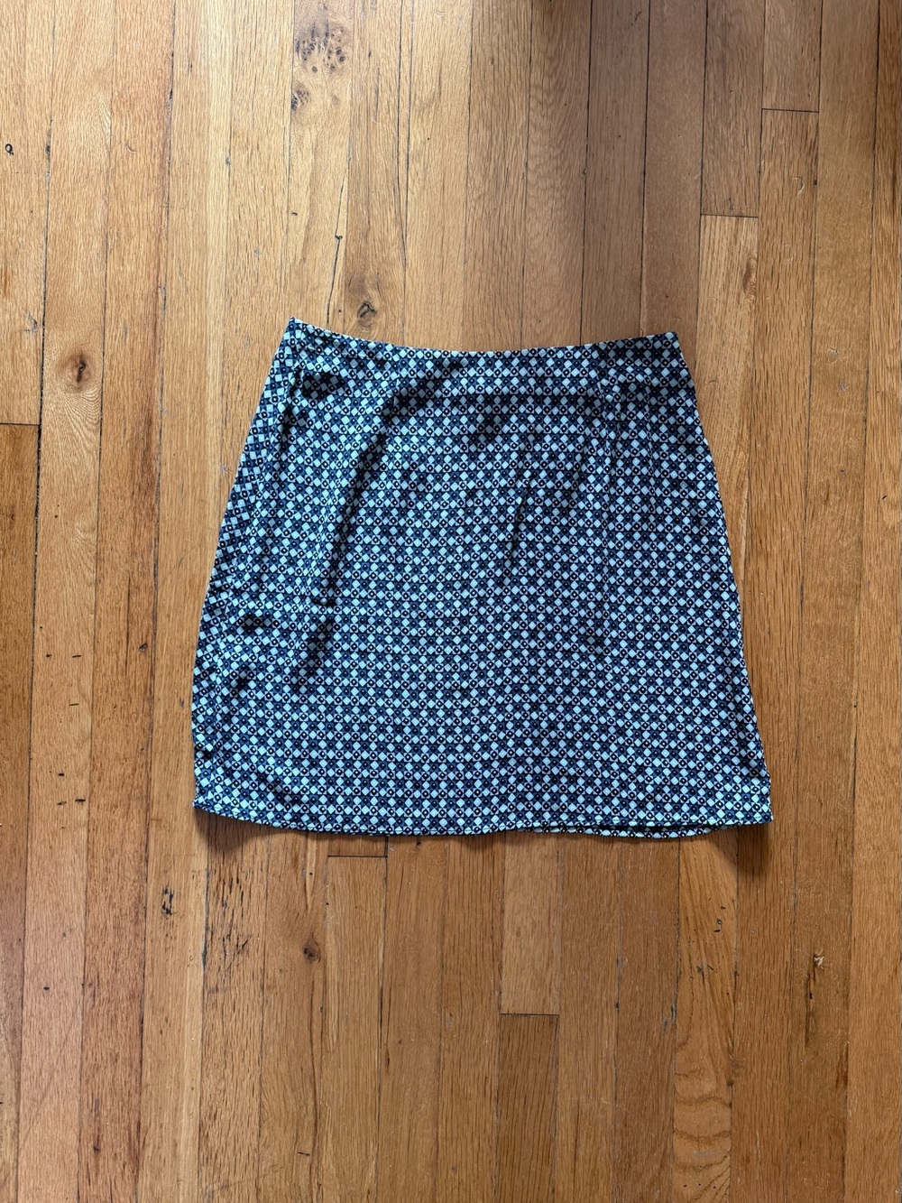 Blue Patterned Women's Mini Skirt